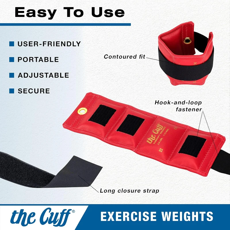 The Cuff Original — Adjustable Wrist and Ankle Weights for Yoga, Dance, Running, Cardio, Aerobics, Toning, & Rehab