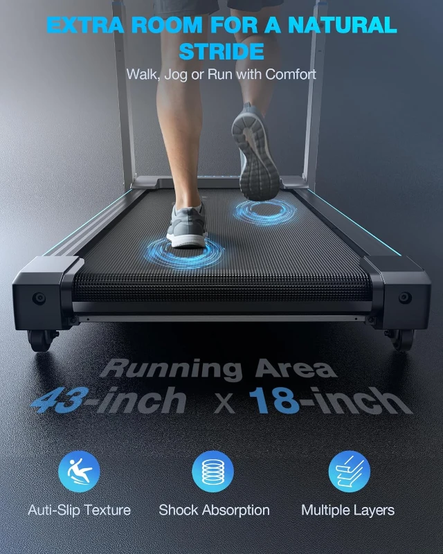 WELLFIT Auto-Incline Folding Treadmill with Handlebar, 4.0 HP Motor and 400 lb Capacity, 0–15% Auto Incline Quiet Under-Desk Design with Bluetooth & App Sync