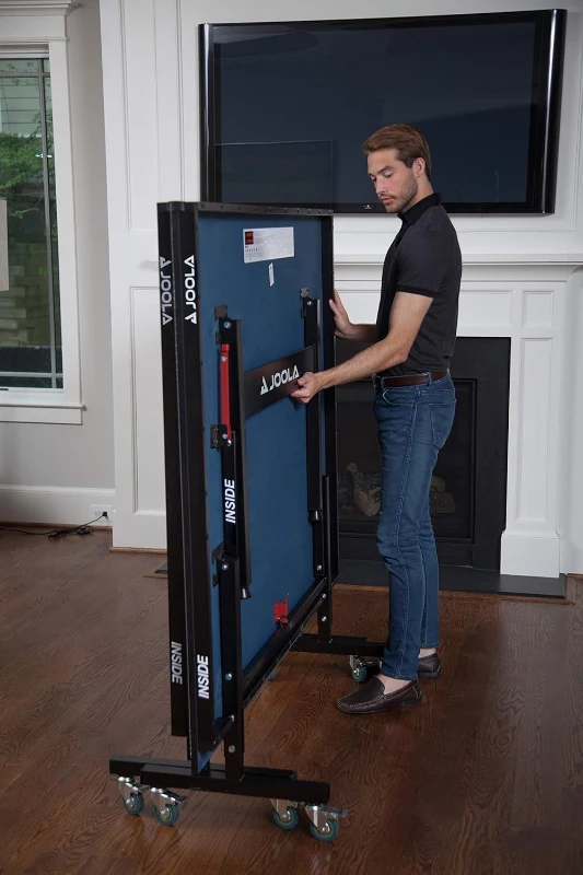 JOOLA Inside Professional 9x5 ft MDF Indoor Ping Pong Table – Quick-Clamp Net & Post, 10-Minute Assembly, Tournament Quality, Foldable with Solo Playback Mode