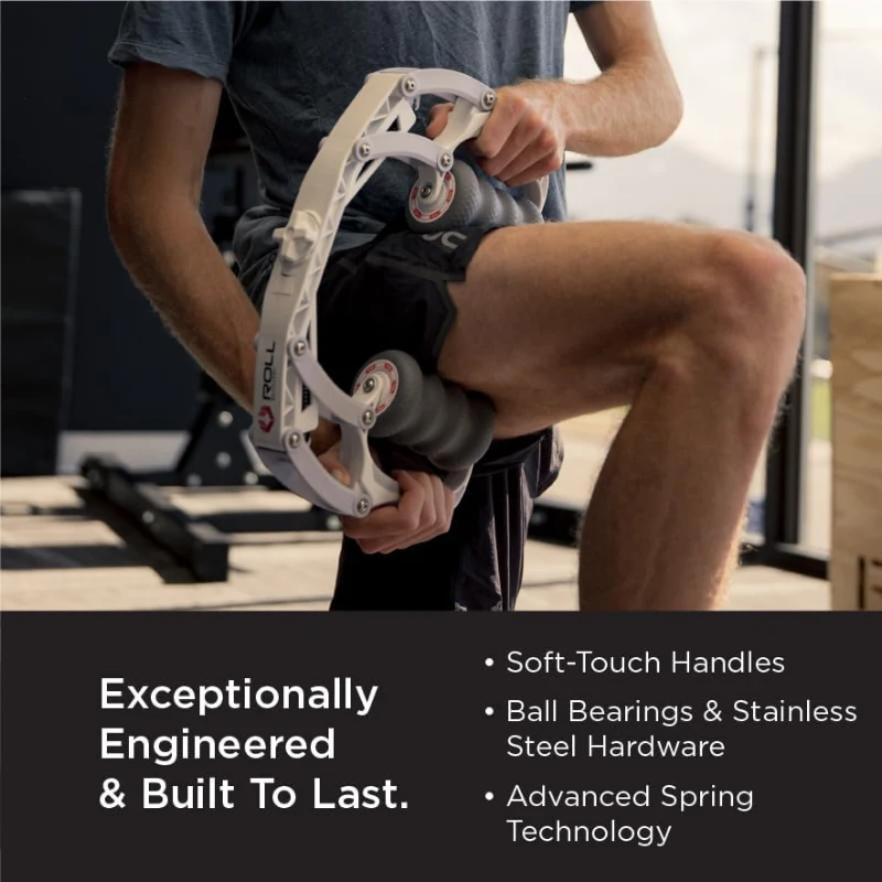 ROLL Recovery R8 Plus Deep Tissue Massage Roller (Alpine White) - Adjustable Intensity