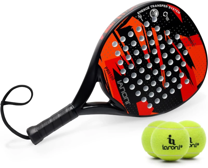 Carbon Fiber Surface Padel Racket — EVA Memory Foam Core, Lightweight Design