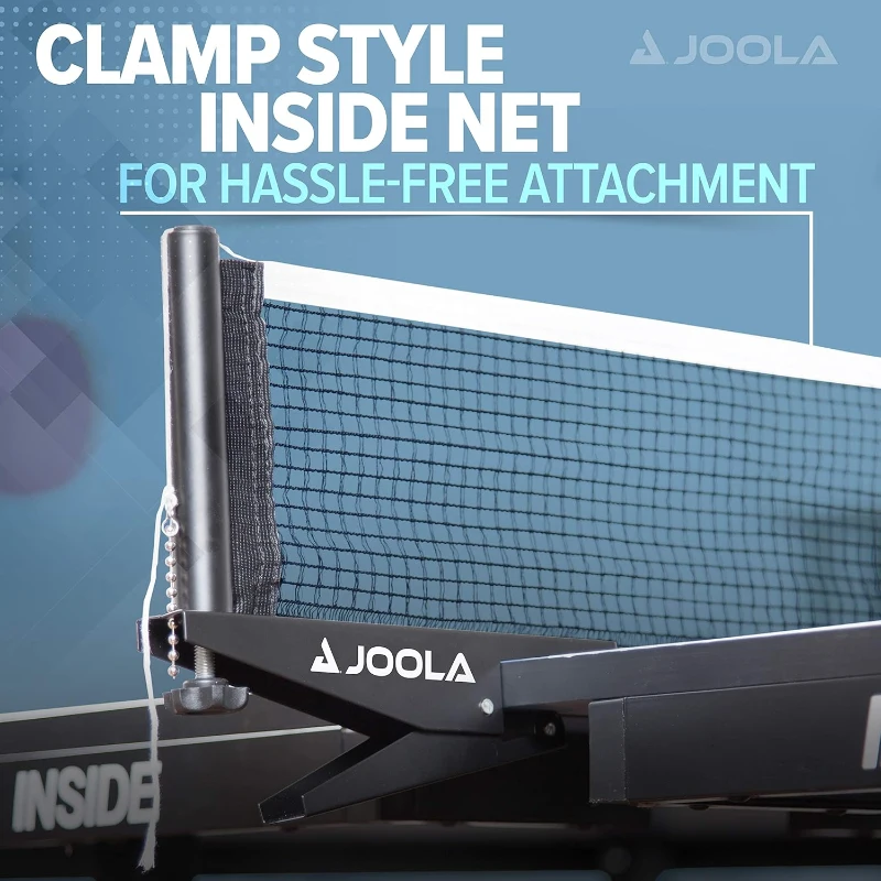 JOOLA Inside Professional 9x5 ft MDF Indoor Ping Pong Table – Quick-Clamp Net & Post, 10-Minute Assembly, Tournament Quality, Foldable with Solo Playback Mode
