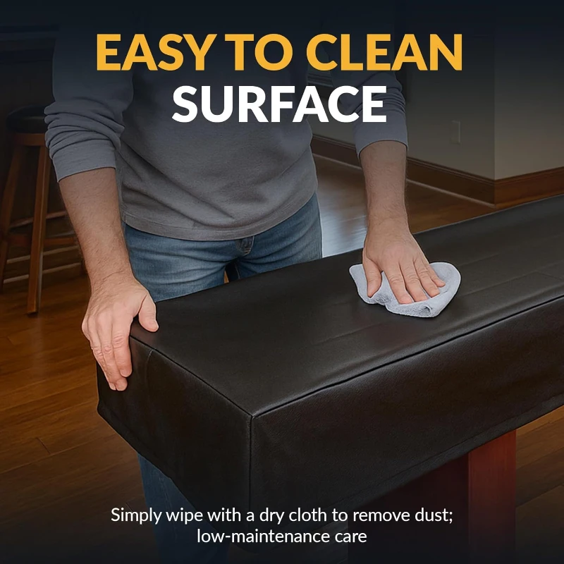 Hathaway 9-Foot Shuffleboard Table Cover - Leatherette Protective Dust and Spill Shield with Cotton Backing