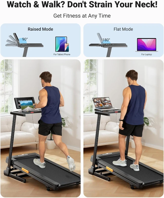 THERUN 3.0 HP Foldable Incline Treadmill for Home — Brushless Motor, Auto 12-Level Incline, 300 lb Capacity, Quiet Operation