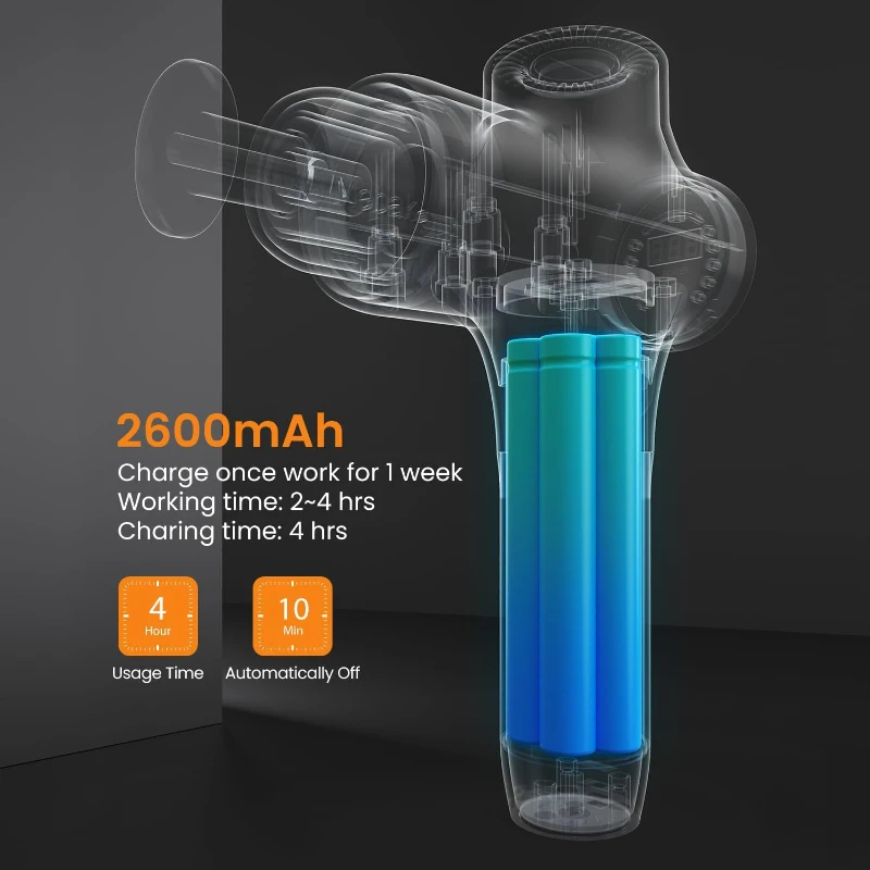 Mebak 3 Deep Tissue Massage Gun – Professional Percussion Massager for Athletes, Quiet Portable Design, Multi-Head Relief