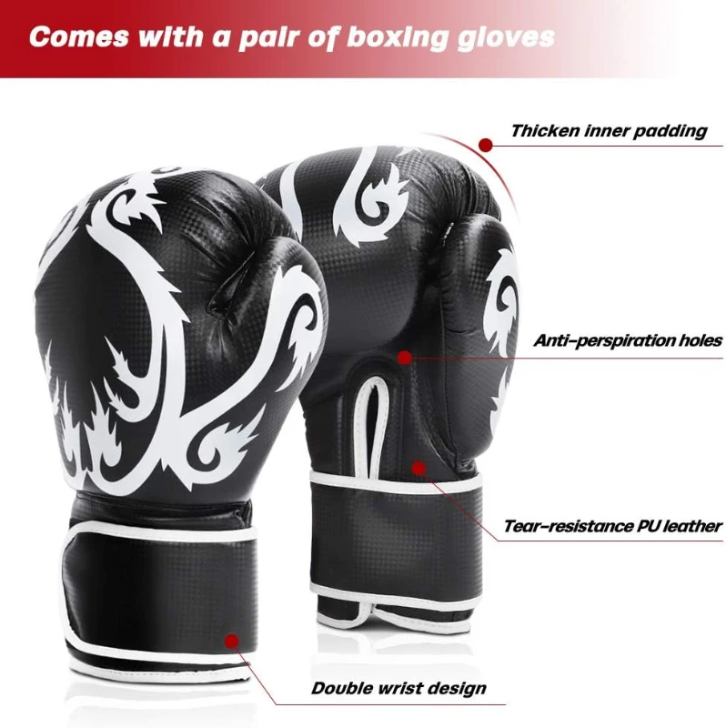 Dripex Freestanding Punching Bag with Gloves — 70"" Heavy Boxing Bag & 12 oz Gloves, Stand for Adult & Teen Home Workouts