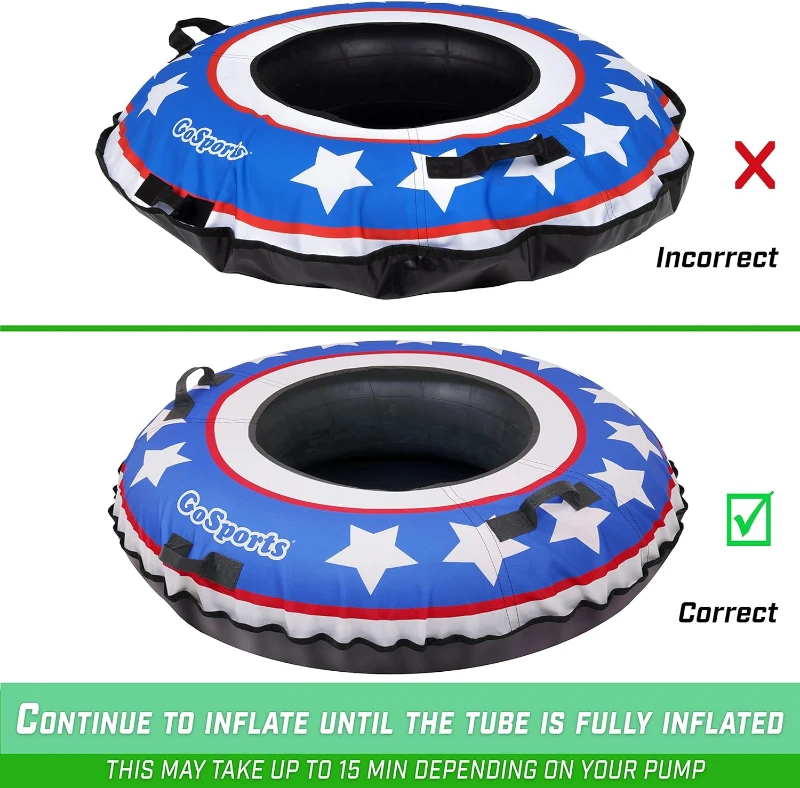 GoSports 44"" Heavy-Duty Winter Tube with Premium Canvas Cover — Commercial Sled, Multiple Styles Available