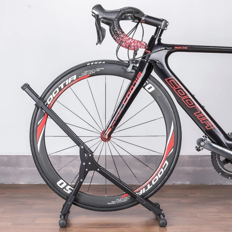 CHEPARK Bike Floor Stand Rack — Freestanding Indoor Bike Holder for Garage/Home, Fits 20""–29"" Bikes (2-Bike Rack)