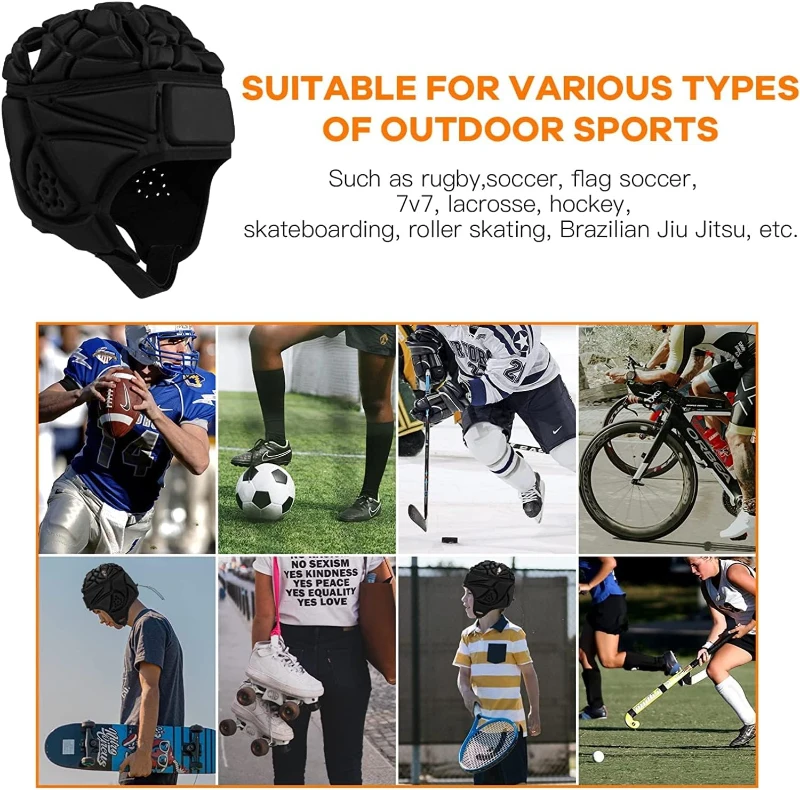 Soft Padded Rugby Headguard — Youth and Adult 7v7 Helmet, Protective Headgear for Special Needs