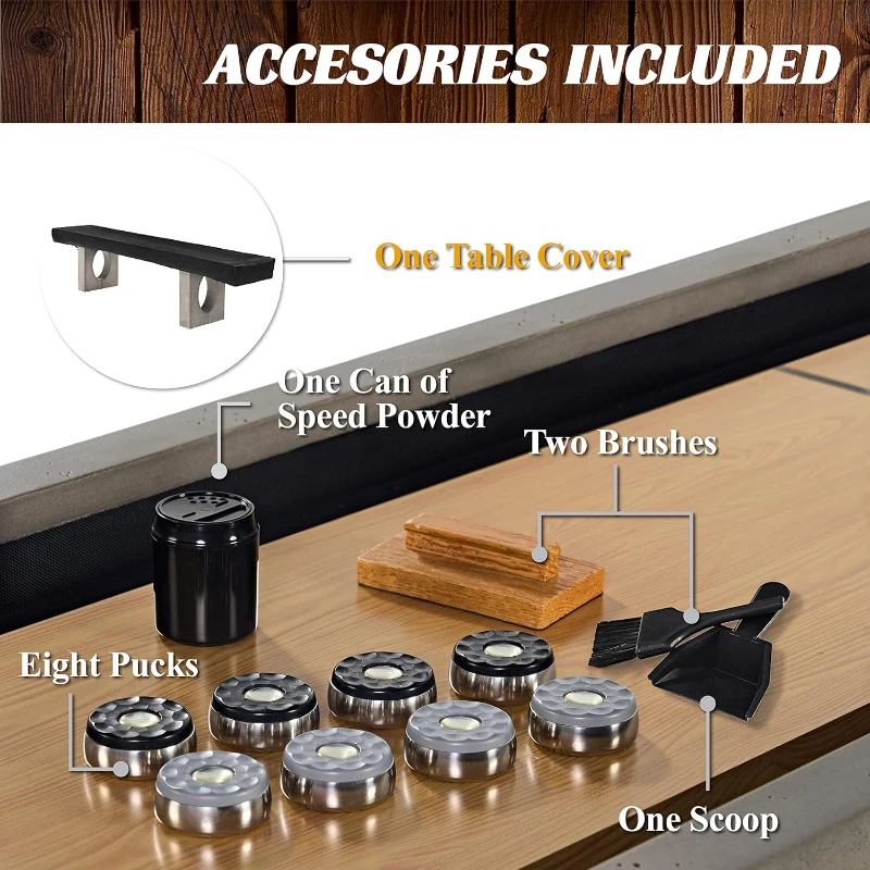 Barrington 11-ft Outdoor Shuffleboard Table — Competition-Grade Design with Puck Sets