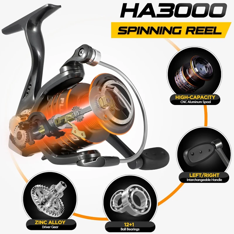 PLUSINNO Bronze Warrior Toray IM6 Telescopic Fishing Duo Kit — 2 Rods & 2 Reels Full Carry Case Set with 12+1 Bearings, Line & Lures (Travel Freshwater Gear)