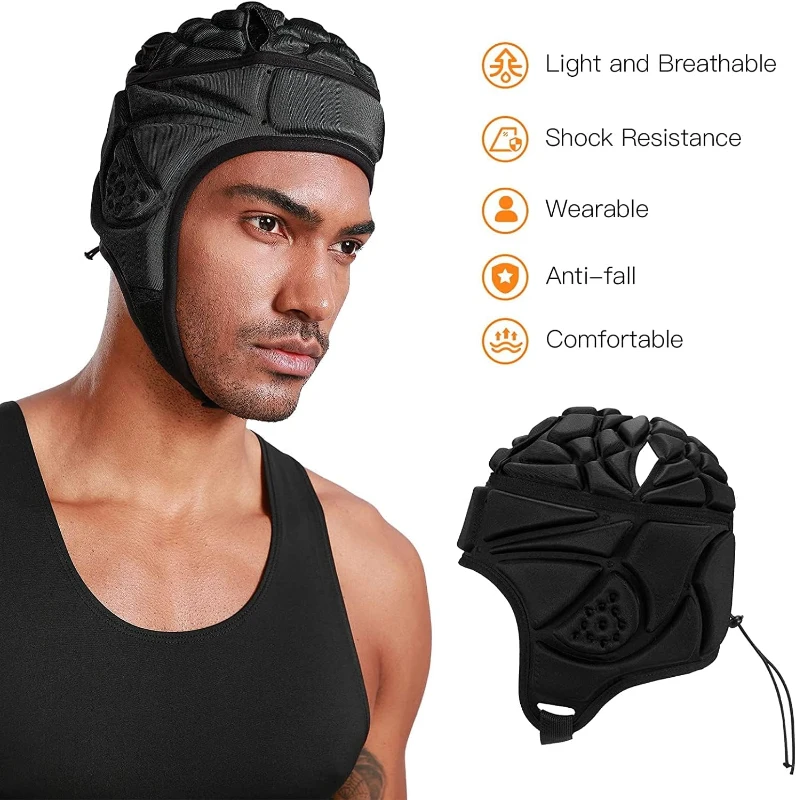Soft Padded Rugby Headguard — Youth and Adult 7v7 Helmet, Protective Headgear for Special Needs