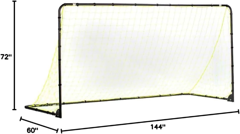 Franklin Sports Competition Folding Soccer Goal – Portable 12' x 6' Steel Backyard Goal with Net & Ground Stakes – Regulation Size, Multiple Colors