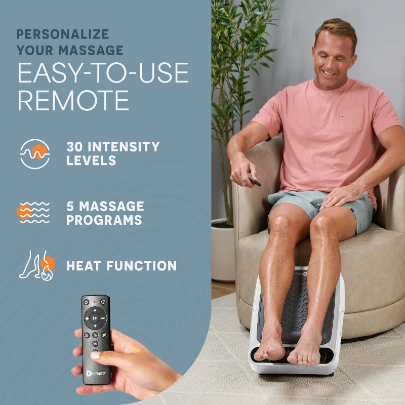 LifePro Neuropathy Foot & Calf Massager with Heat — Soothing Therapy to Improve Circulation and Revitalize Tired Feet