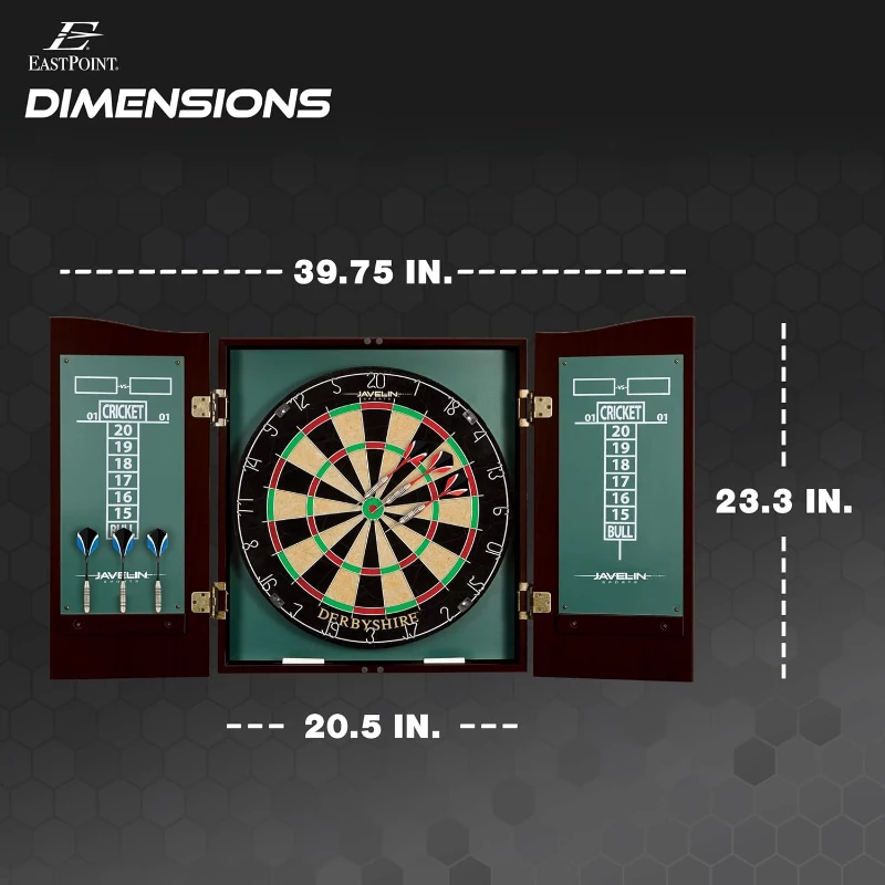 EastPoint Sports Belmont Derbyshire Bristle Dartboard & Cabinet Set