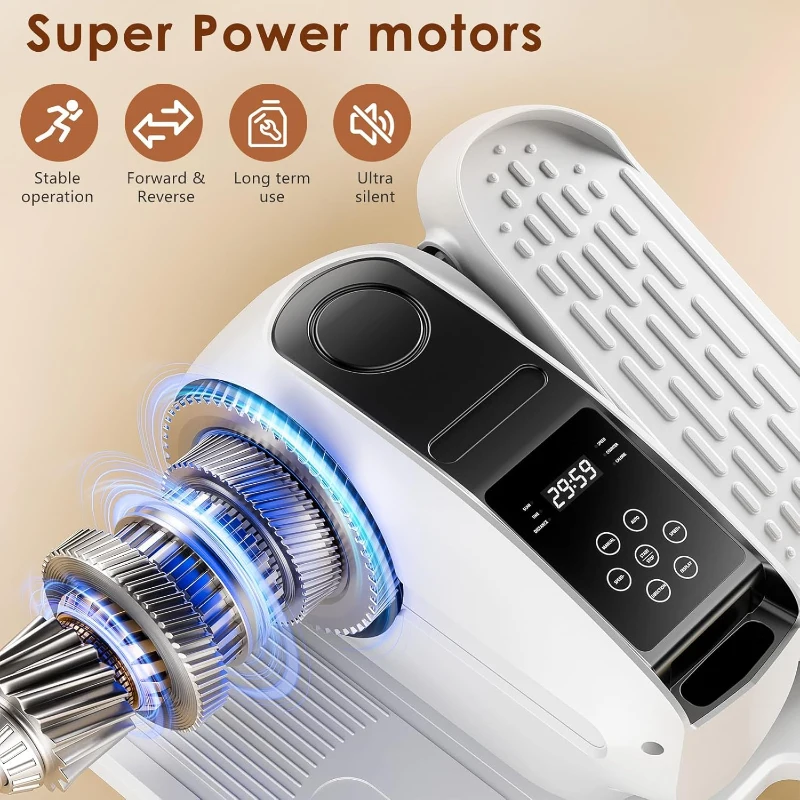 Under-Desk Mini Elliptical Exercise Machine (As Seen on TV), Electric Seated Pedal Trainer for Adults & Seniors with 12 Modes