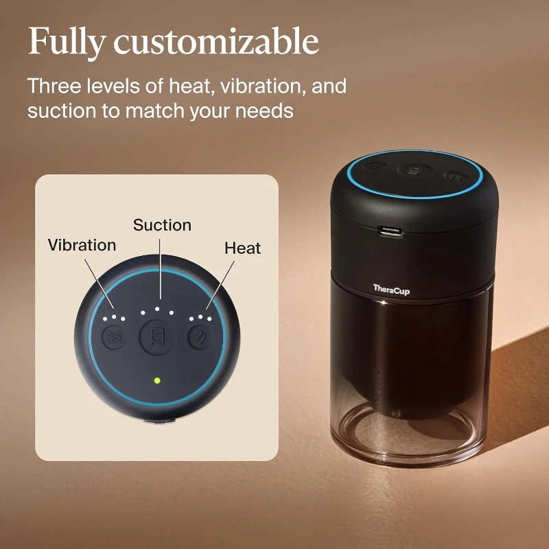 Therabody TheraCup – Smart Portable Cupping Device with ThermaVibration for Localized Muscle Tension Relief and Improved Circulation