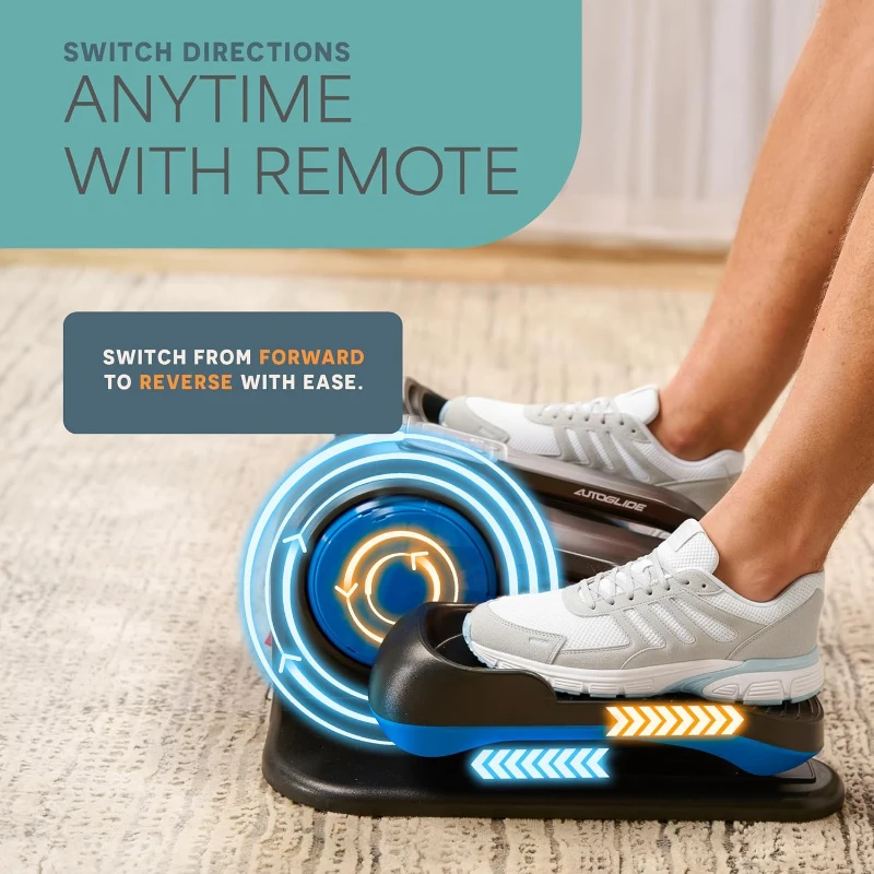 Lifepro AutoGlide Under-Desk Elliptical — Seated Pedal Exerciser for Adults & Seniors (with or without Red Light) — Quiet, Portable Leg Trainer for Home or Office