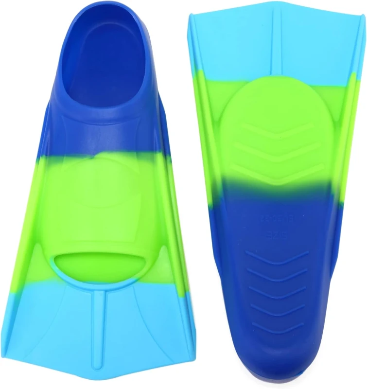 Comfortable Short Swim Fins for Kids – Training Flippers for Lap Swimming, Beginners & Young Swimmers