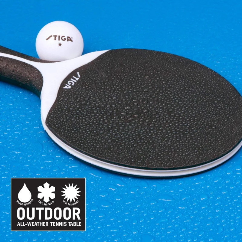 STIGA XTR Professional Outdoor Table Tennis Table — All-Weather Aluminum Composite Top, Waterproof, Net & Post Included, 10-Min Quick Assembly, Compact Storage