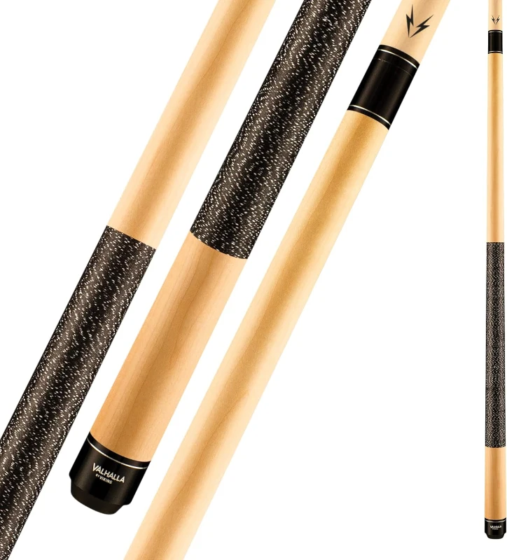 Viking Valhalla 100 Series 58-inch Two-Piece Pool Cue with Irish Linen Wrap – Maple Shaft, 13mm Leather Tip
