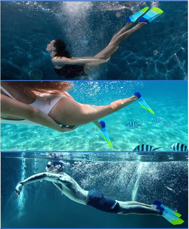 Prsca Youth Short Swim Fins — Training Flippers for Children, Girls & Boys