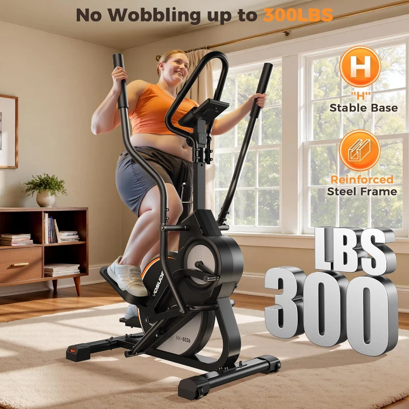 YOSUDA 3-in-1 Elliptical Cardio Climber – Home Elliptical + Climber + Stepper with 45° Incline, 15.5"" Stride, 16 Resistance Levels & Quiet Magnetic System