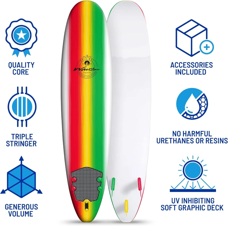 Wavestorm Classic 8' Soft-Top Foam Surfboard