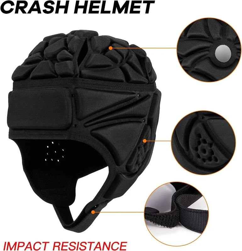 Soft Padded Rugby Headguard — Youth and Adult 7v7 Helmet, Protective Headgear for Special Needs