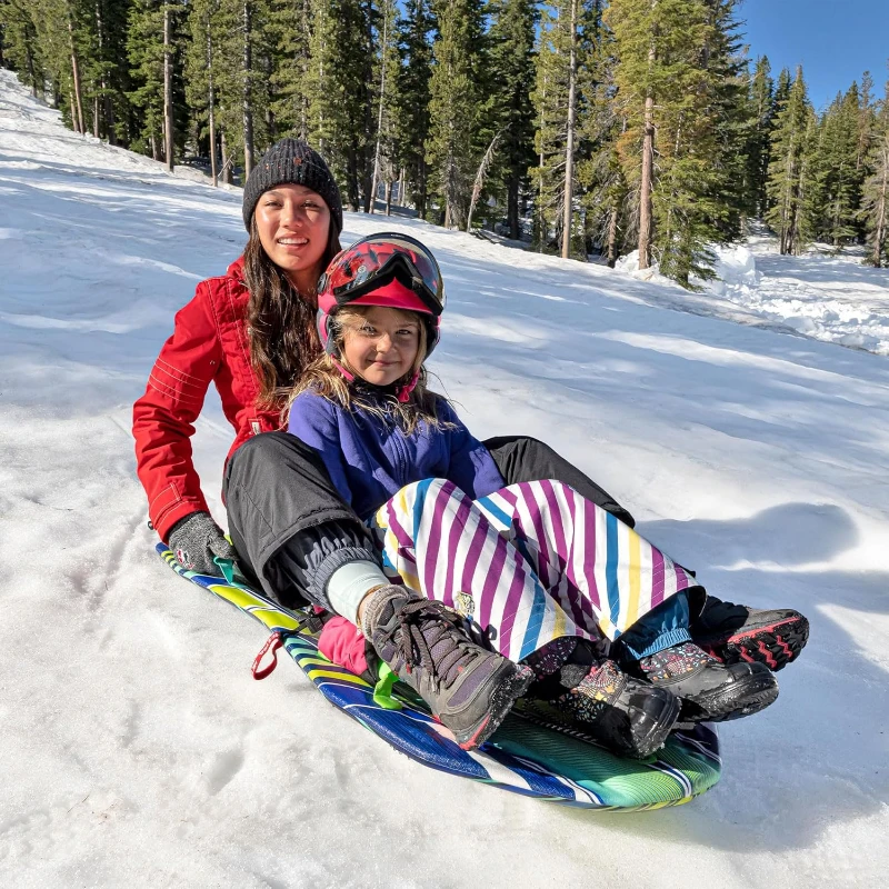 Sno-Storm Premium Foam Snow Sled — Contoured, Durable Foam Sled with Tow Rope and Handles, 50"" x 24"" Lightweight Ride