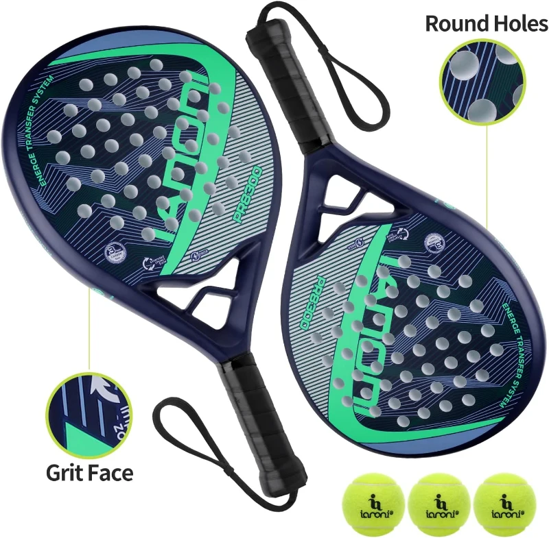 Carbon Fiber Surface Padel Racket with EVA Memory Flex Foam Core – Lightweight Paddle