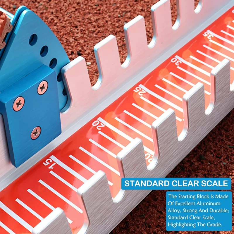 Lightning Multi-Function Starting Block for Sprinters — 32-In High-Grade Aluminum, 6-Angle Adjustable Track & Field Pedals for Plastic or Cinder Surfaces