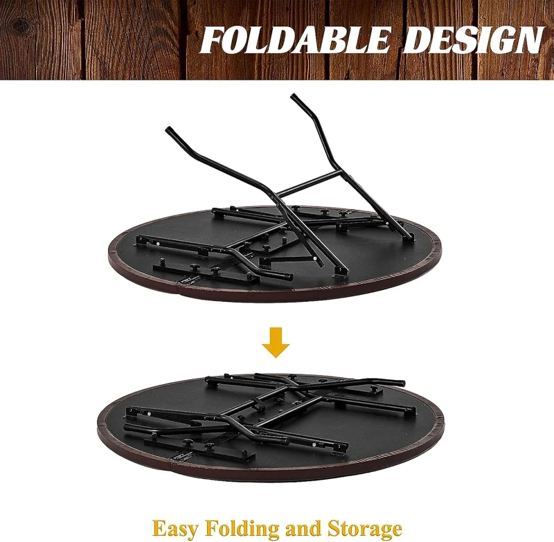 Barrington Round Portable Poker Table for 6 — Dark Green Velvet Play Surface, Faux-Leather Rails, Includes Chips, Cards and Dealing Shoe