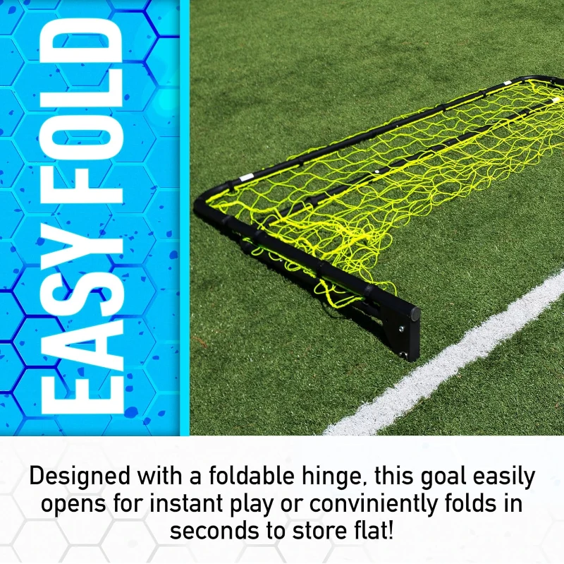 Franklin Sports Competition Portable Steel Backyard Soccer Goal with Net & Ground Stakes — 10' x 5' Training Goal (Adult & Youth, Foldable, Multiple Colors/Options)