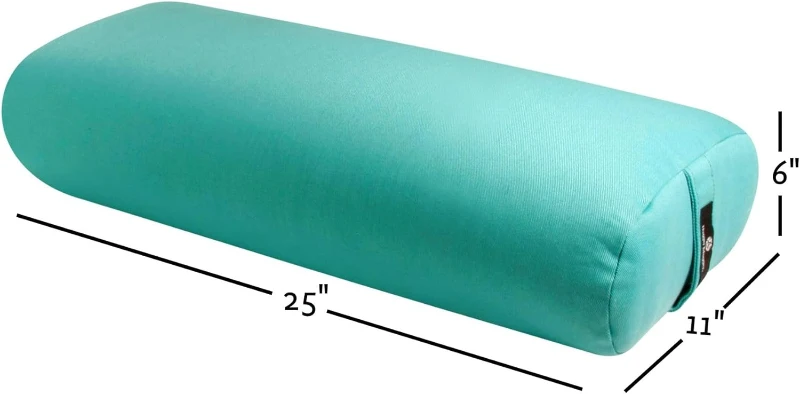 Hugger Mugger Standard Yoga Bolster — Firm, Supportive, Upholstery-Grade Fabric, Handmade in USA