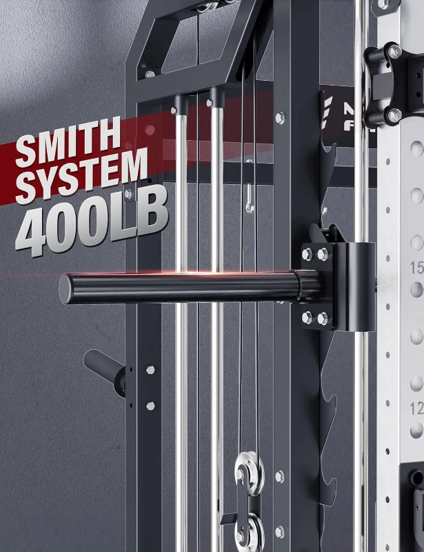 Major Fitness Drone2 Advanced Smith Machine & All-in-One Home Gym – Cable Crossover, Dual LAT Systems, Aluminum Pulley Set, Power Cage