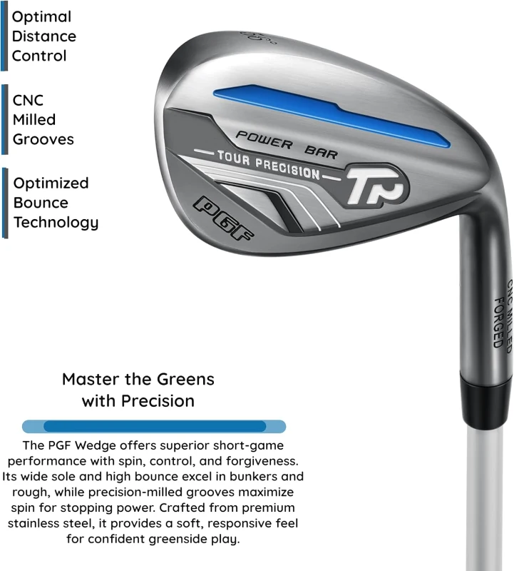 PGF Gold Tour Precision Complete Golf Club Package Set for Men & Women – Driver, Fairway, Hybrids, Irons, Wedges & Putter