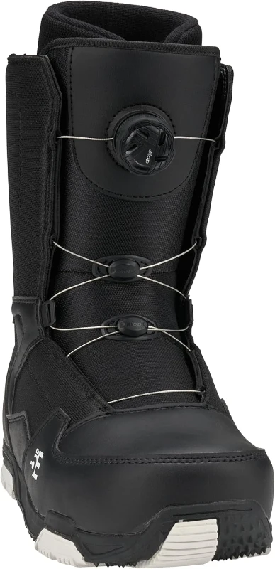5th Element ST Men's Lace-and-Dial Snowboard Boots — Black; Compatible with Strap Bindings, Waterproof Liners, All-Mountain Sizing