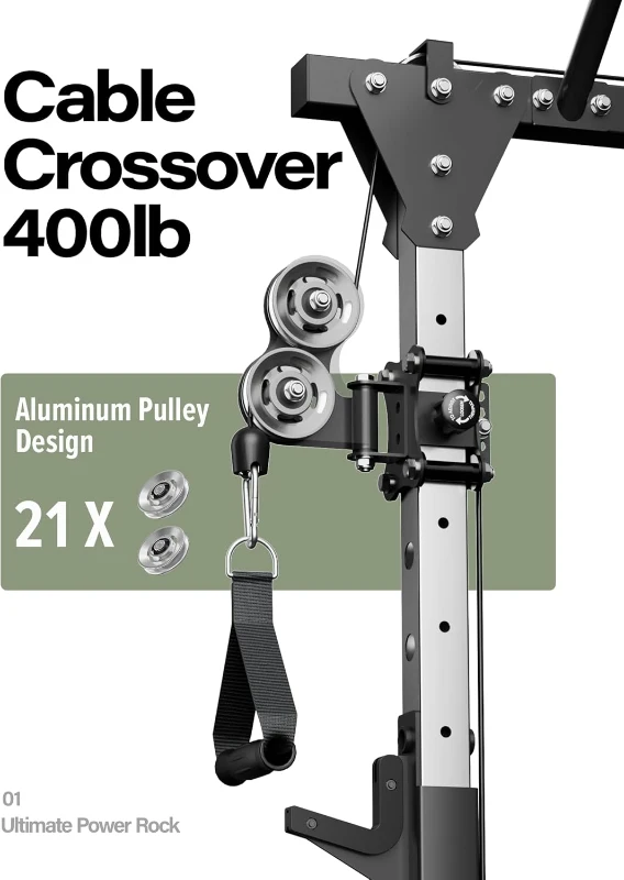 MAJOR FITNESS Drone1 Power Cage — Multi-Function Home Power Rack with Integrated 100 lb Weight Stack, Cable Crossover, Pull-Up Bar, Heavy-Duty Steel Construction