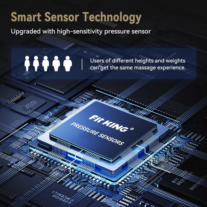 FIT KING Rechargeable Cordless Leg & Foot Massager - Full Leg Air Compression Boots with Pressure Sensor, LCD Controller, 3 Modes, 10 Intensities & 5 Timers