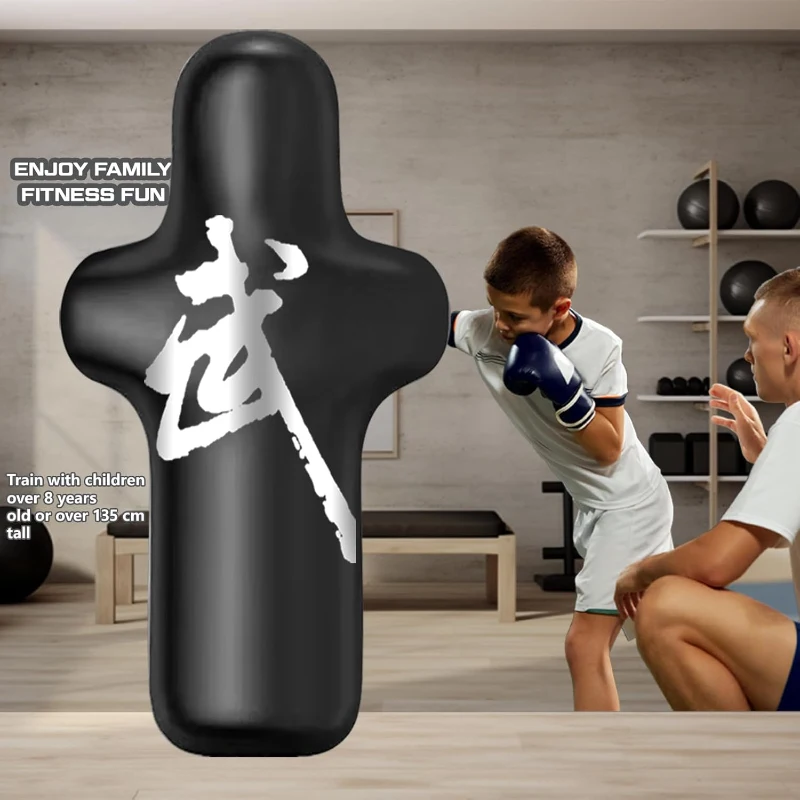 70 in Freestanding Kickboxing Bag with 12 oz Gloves and Suction-Cup Base — Heavy-Duty Stand for Adults