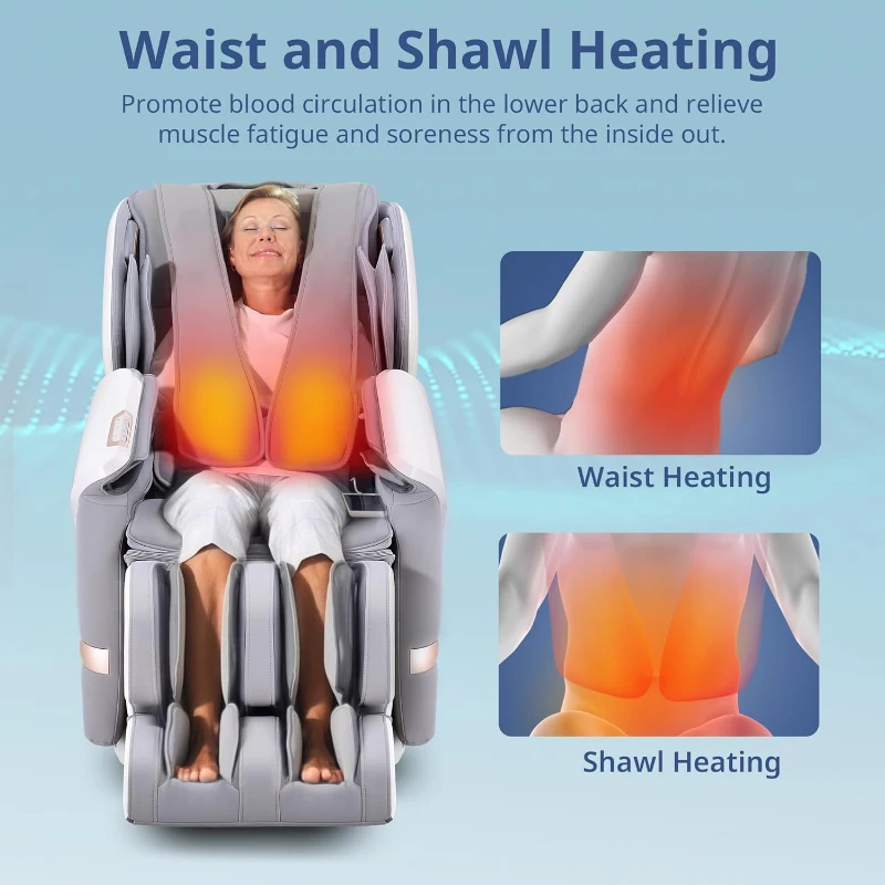 MYNTA 2025 4D Full-Body Massage Chair with Dual 4D+2D Mechanisms, Extended SL-Track, Zero Gravity Recliner, Waist & Shawl Heating, Foot & Calf Massager and Hi‑Fi Bluetooth Music Sync