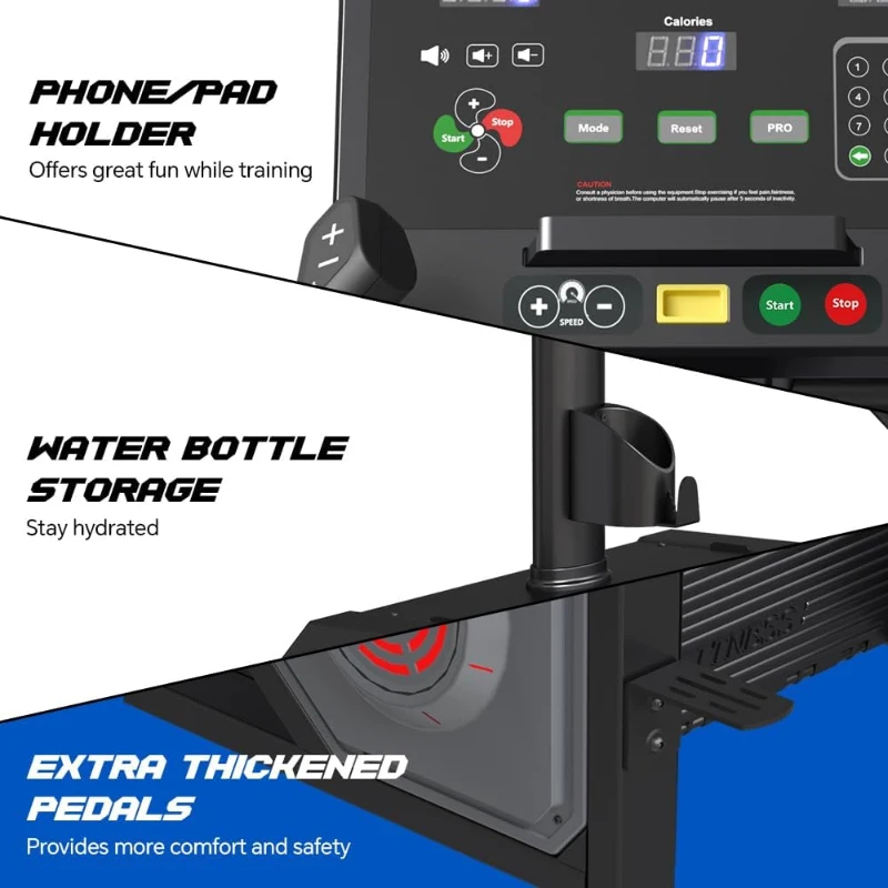 SPART Professional Stair Stepper Machine with 18"" LED Display, 15-Speed Levels, Speaker, Cooling Fan, Wireless Charger and Safety Key — Commercial Home Climber