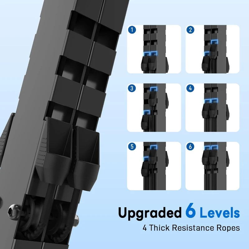 ERGOLIFE Foldable Stair Stepper — 6-Level Adjustable Resistance Stair Climber for Home Gym, 350 lb Capacity, Low-Noise Cardio Machine