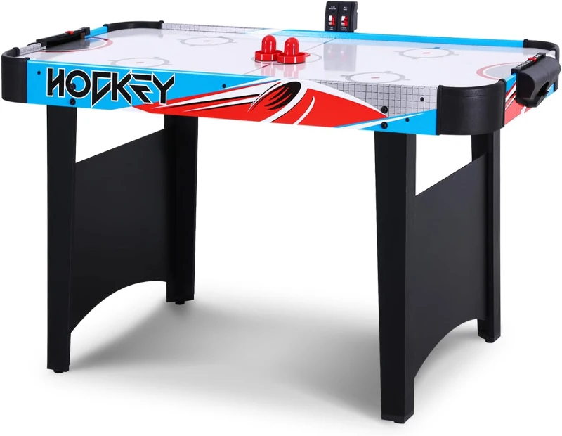 48"" Foldable Air Hockey Table - Indoor Arcade Game with Electronic LED Scoring, 2 Pucks & 2 Pushers - Family Game Room for Adults and Kids