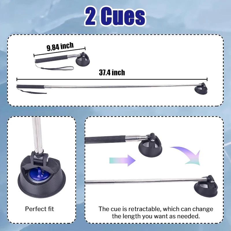 3-in-1 Shuffleboard, Curling & Bowling Board Game Set with 11.8 ft Mat, 2 Cues, 8 Rocks & 6 Pins - Family Fun