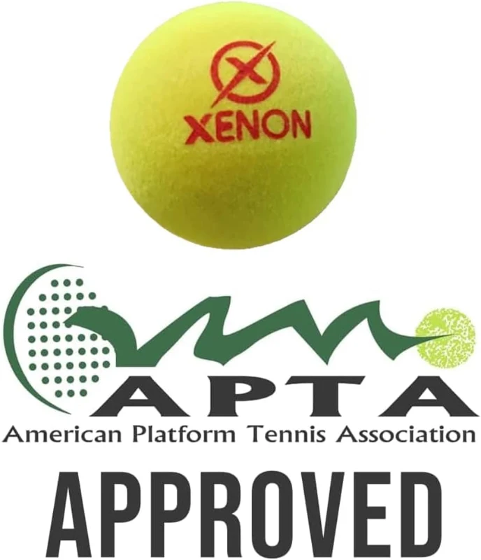 Xenon Platform Tennis Balls - Bright Yellow, High Visibility, 2 Balls per Sleeve, APTA Approved