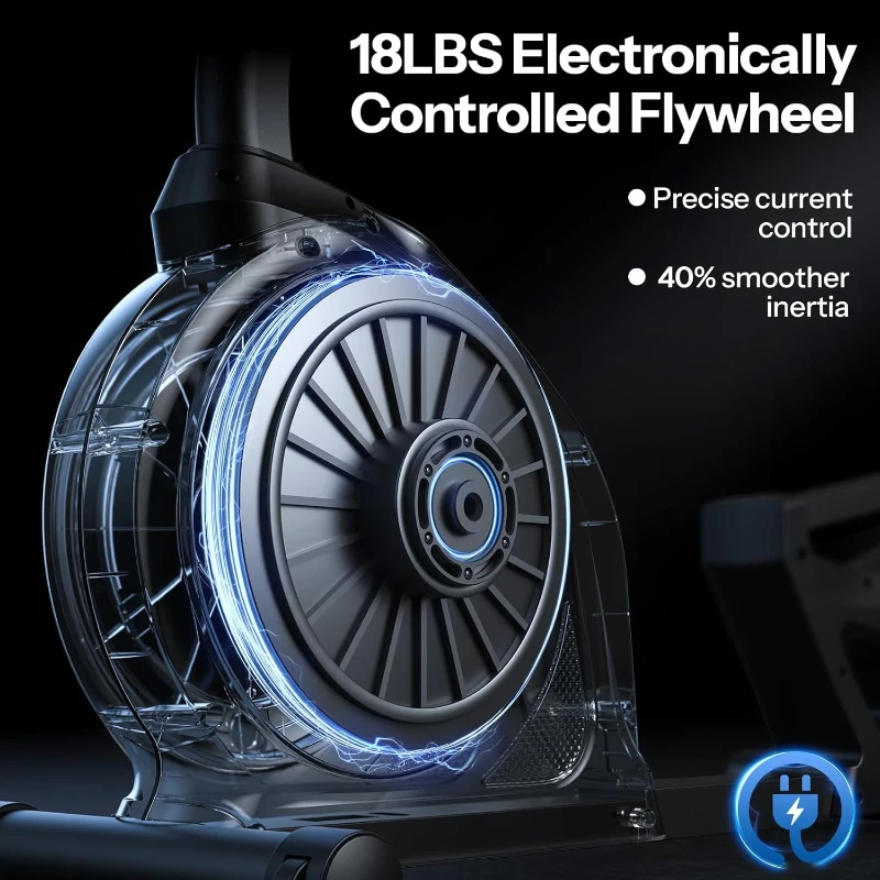 Niceday Recumbent Magnetic Exercise Bike with Smart App Compatibility — 32-Level Electric Resistance, 18 lb Quiet Flywheel, LCD Monitor, Heart-Rate Handles, 400 lb Capacity