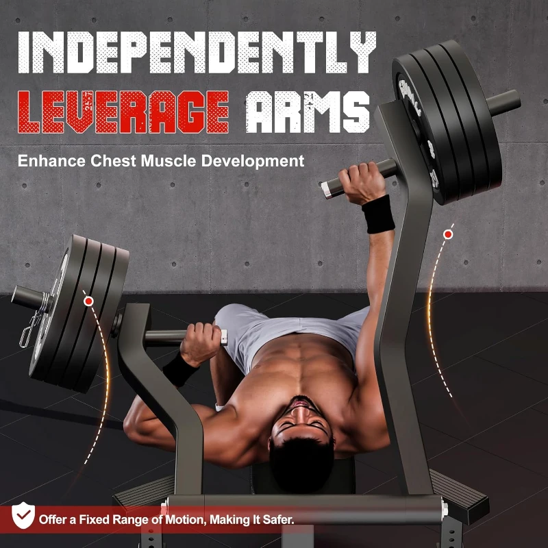 Z1-PRO Independent-Arm Chest Press Bench — Adjustable Flat/Incline/Decline Bench with AB Trainer, Heavy-Duty Steel for Home Gyms