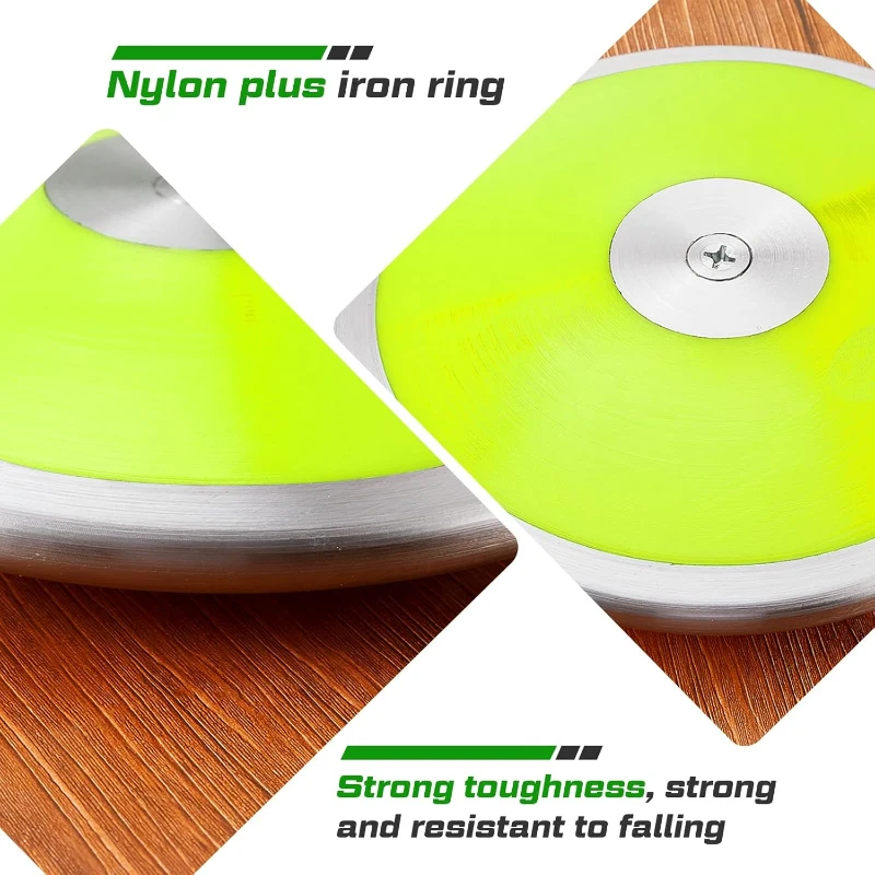 Wettarn 4-Pack 1 kg Discus - 18 cm Nylon Training Discus for Men & Women, Track & Field Practice Gear